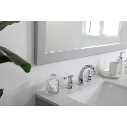 Elegant Wall Mirror - Gray, D 60", H 36" (VM26036GR)