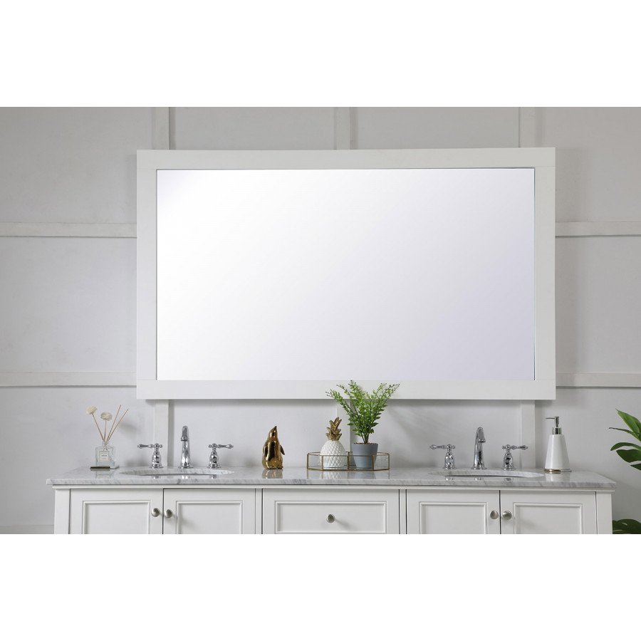Elegant Wall Mirror - White, D 60", H 36" (VM26036WH)