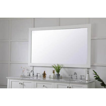 Elegant Wall Mirror - White, D 60", H 36" (VM26036WH)