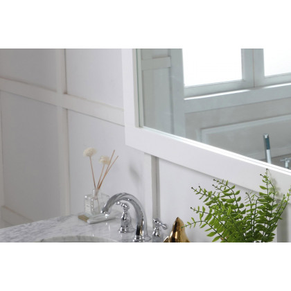 Elegant Wall Mirror - White, D 60", H 36" (VM26036WH)