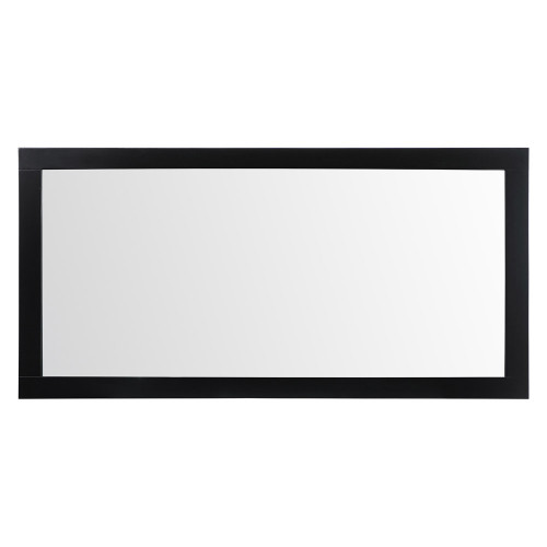 Elegant Wall Mirror - Black, D 72", H 36" (VM27236BK)