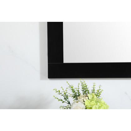 Elegant Wall Mirror - Black, D 72", H 36" (VM27236BK)