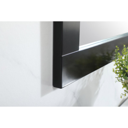 Elegant Wall Mirror - Black, D 72", H 36" (VM27236BK)