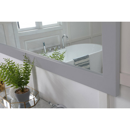 Elegant Wall Mirror - Gray, D 72", H 36" (VM27236GR)