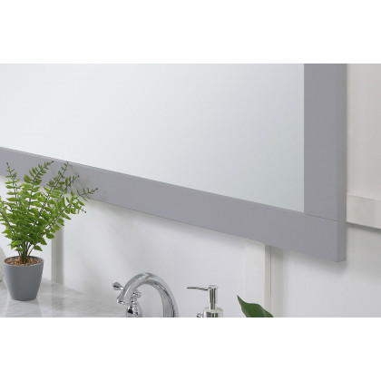 Elegant Wall Mirror - Gray, D 72", H 36" (VM27236GR)