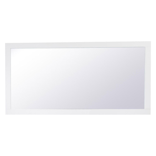 Elegant Wall Mirror - White, D 72", H 36" (VM27236WH)