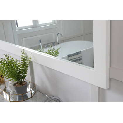 Elegant Wall Mirror - White, D 72", H 36" (VM27236WH)