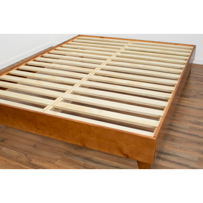 eLuxury Artisan Wooden Platform Bed - King, Walnut