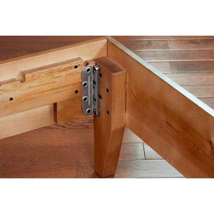 eLuxury Artisan Wooden Platform Bed - King, Walnut