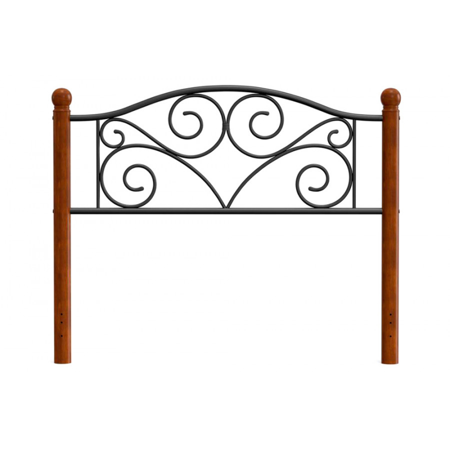 eLuxury Doral Metal and Wood Headboard - Queen
