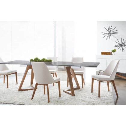 Essentials - Meridian Axel Extension Dining Table in Walnut