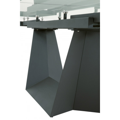 Essentials - Meridian Victory Extension Dining Table in Matte Dark Gray