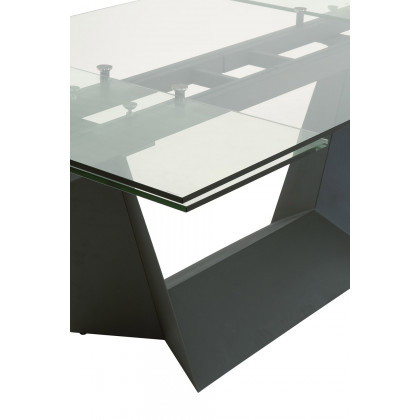 Essentials - Meridian Victory Extension Dining Table in Matte Dark Gray