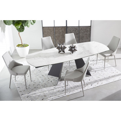 Essentials - Meridian Ivy Dining Chair, Set of 2 in Light Grey