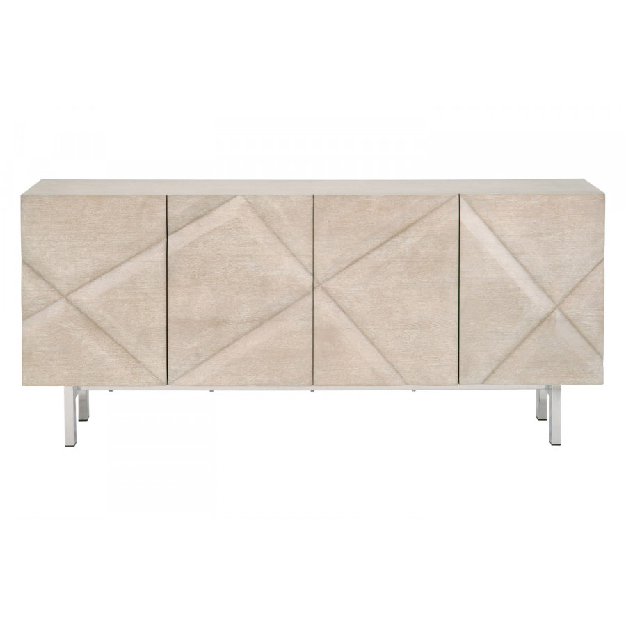 Essentials - Meridian Atticus Media Sideboard in Natural Gray