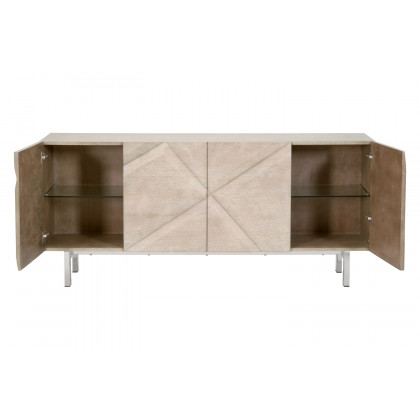 Essentials - Meridian Atticus Media Sideboard in Natural Gray
