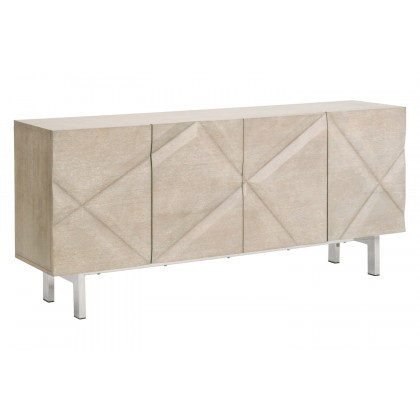 Essentials - Meridian Atticus Media Sideboard in Natural Gray