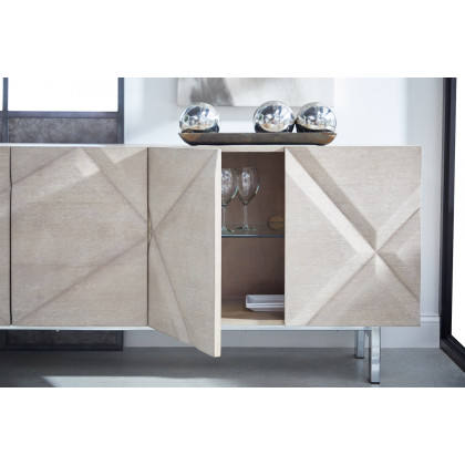 Essentials - Meridian Atticus Media Sideboard in Natural Gray