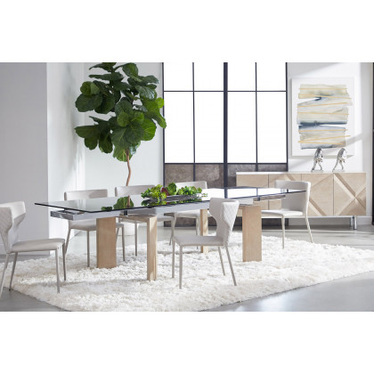 Essentials - Meridian Atticus Media Sideboard in Natural Gray