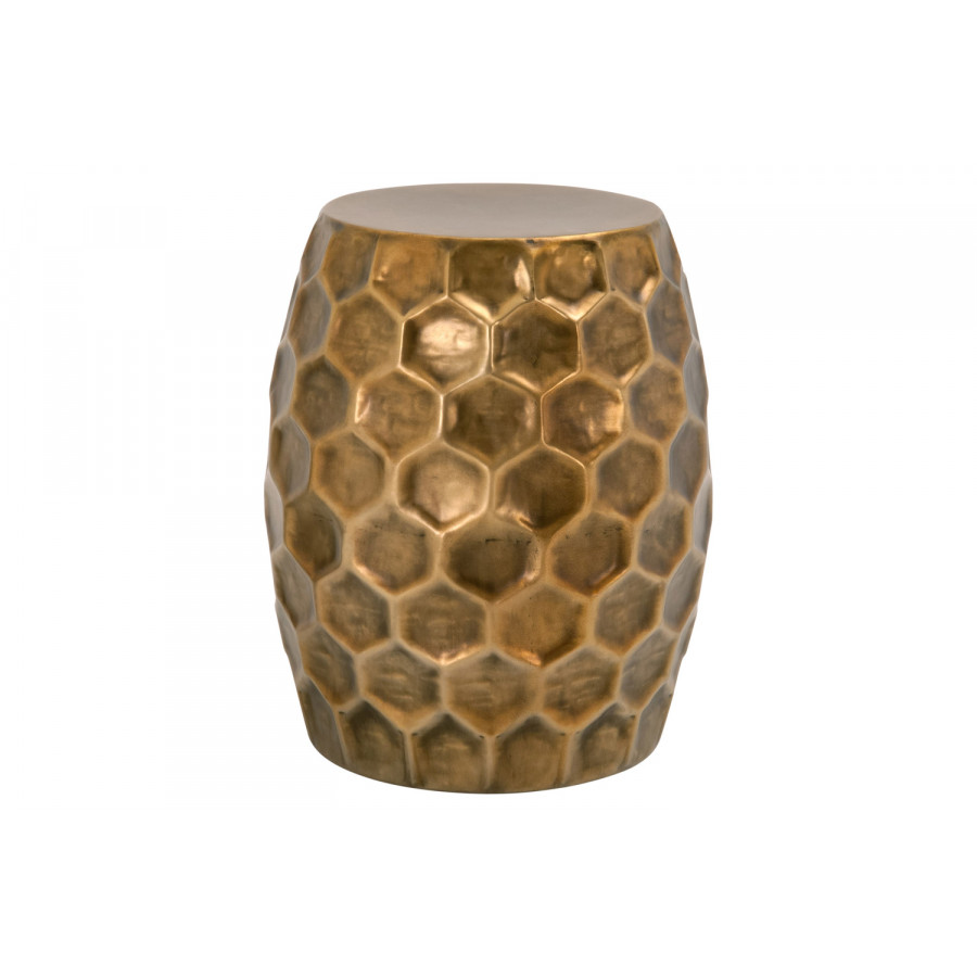 Essentials - Lotus Hive End Table in Distressed Bronze