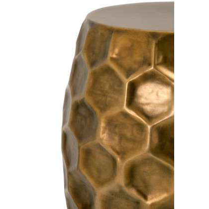 Essentials - Lotus Hive End Table in Distressed Bronze