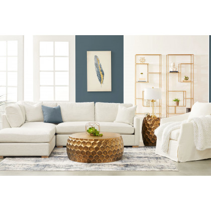 Essentials - Lotus Hive End Table in Distressed Bronze
