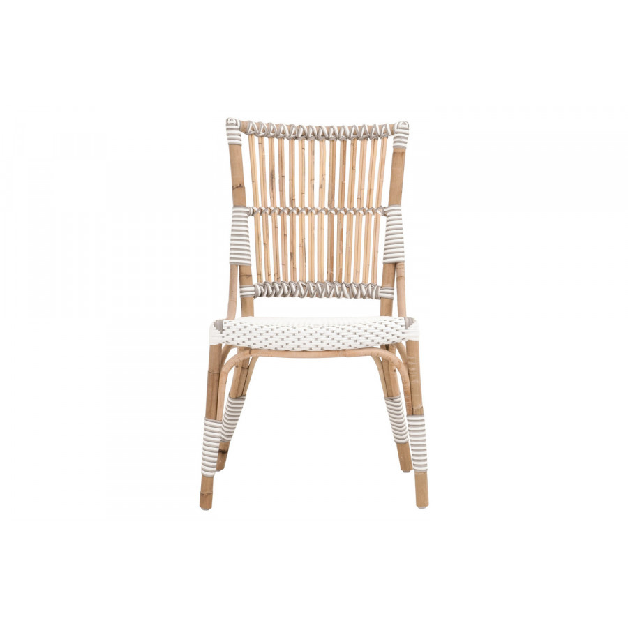 Essentials - The Hamptons Tulum Dining Chair, Set of 2 in White Stone Synthetic