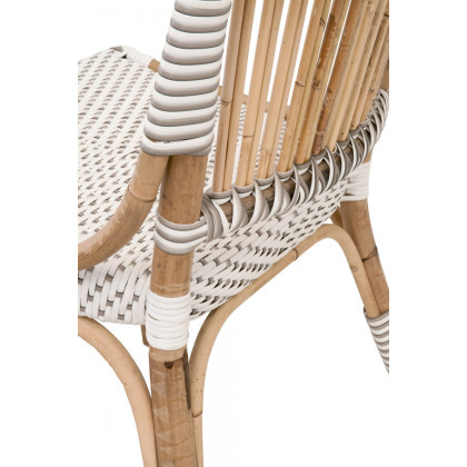 Essentials - The Hamptons Tulum Dining Chair, Set of 2 in White Stone Synthetic