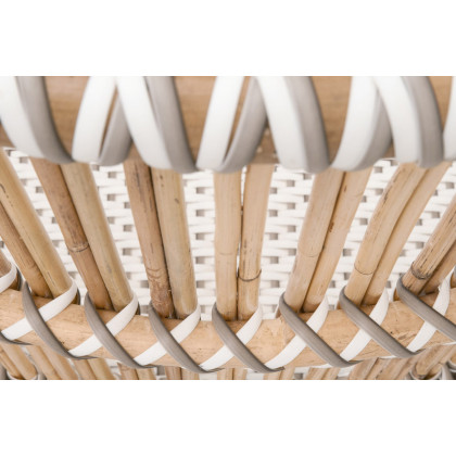 Essentials - The Hamptons Tulum Dining Chair, Set of 2 in White Stone Synthetic