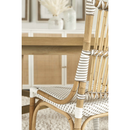 Essentials - The Hamptons Tulum Dining Chair, Set of 2 in White Stone Synthetic