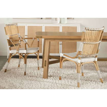 Essentials - The Hamptons Tulum Dining Chair, Set of 2 in White Stone Synthetic