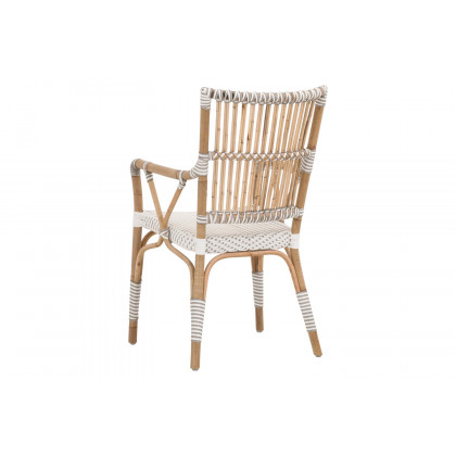 Essentials - The Hamptons Tulum Arm Chair, Set of 2 in White Stone Synthetic