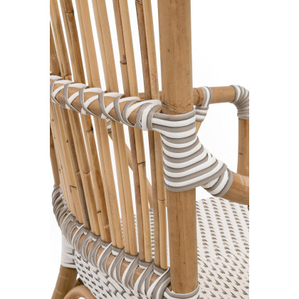 Essentials - The Hamptons Tulum Arm Chair, Set of 2 in White Stone Synthetic