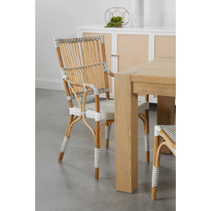 Essentials - The Hamptons Tulum Arm Chair, Set of 2 in White Stone Synthetic