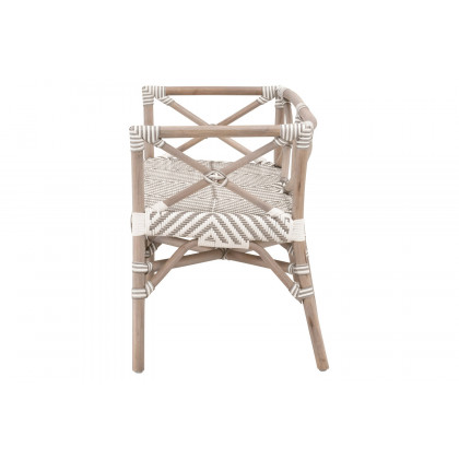 Essentials The Hamptons Palisades Bench - Matte Gray Rattan