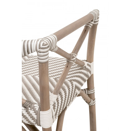 Essentials The Hamptons Palisades Bench - Matte Gray Rattan