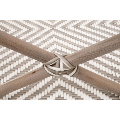 Essentials The Hamptons Palisades Bench - Matte Gray Rattan