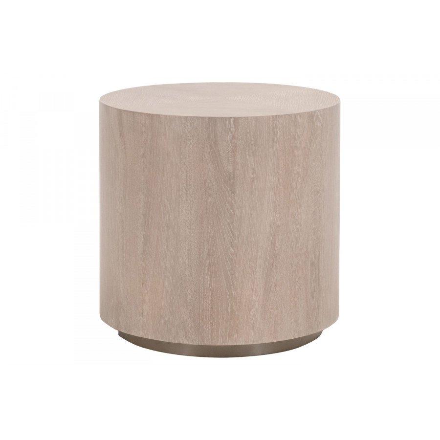 Essentials - District Roto Large End Table in Natural Gray