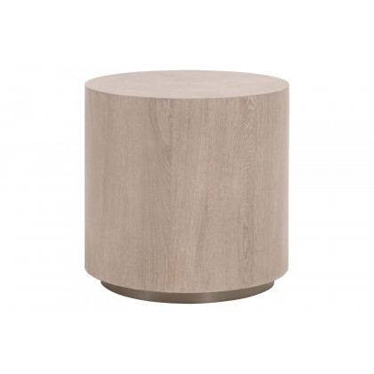Essentials - District Roto Large End Table in Natural Gray