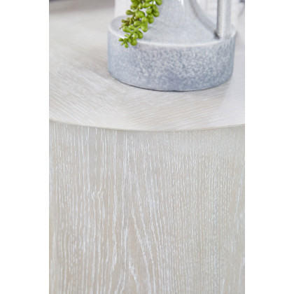 Essentials - District Roto Large End Table in Natural Gray