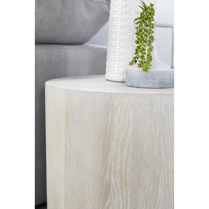 Essentials - District Roto Large End Table in Natural Gray