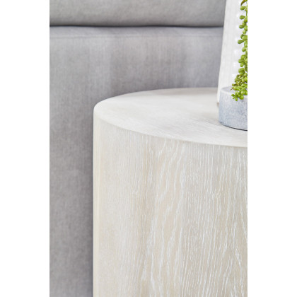 Essentials - District Roto Large End Table in Natural Gray