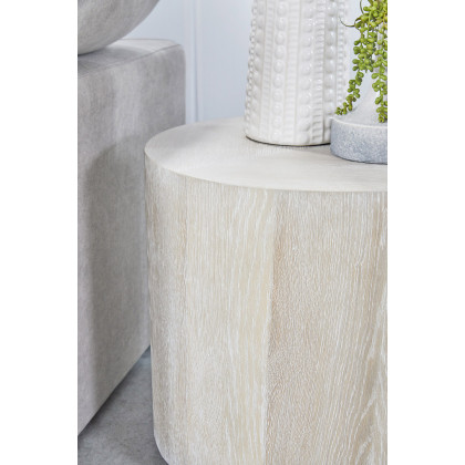 Essentials - District Roto Large End Table in Natural Gray
