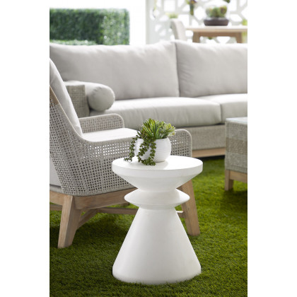 Essentials District Pawn Accent Table - Ivory