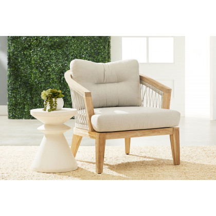 Essentials District Pawn Accent Table - Ivory