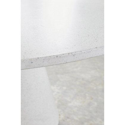 Essentials - District Monterey 55" Round Dining Table in Ivory Terrazzo Concrete