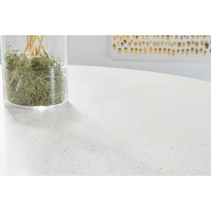 Essentials - District Monterey 55" Round Dining Table in Ivory Terrazzo Concrete