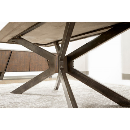Essentials District Industry Rectangle Dining Table - Ash Grey