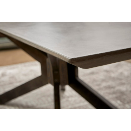 Essentials District Industry Rectangle Dining Table - Ash Grey