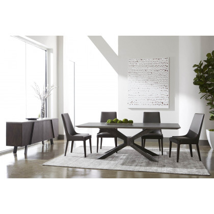 Essentials District Industry Rectangle Dining Table - Ash Grey